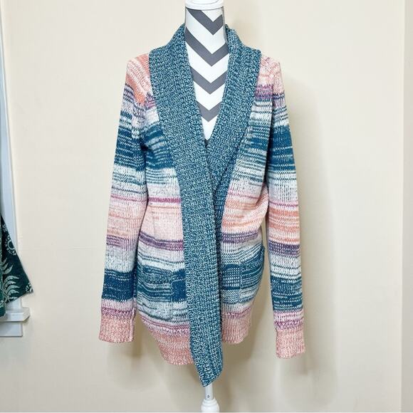 Sundance Hayden Silk Blend Open Front Long Knit Sweater Cardigan Large Petite - Picture 12 of 12